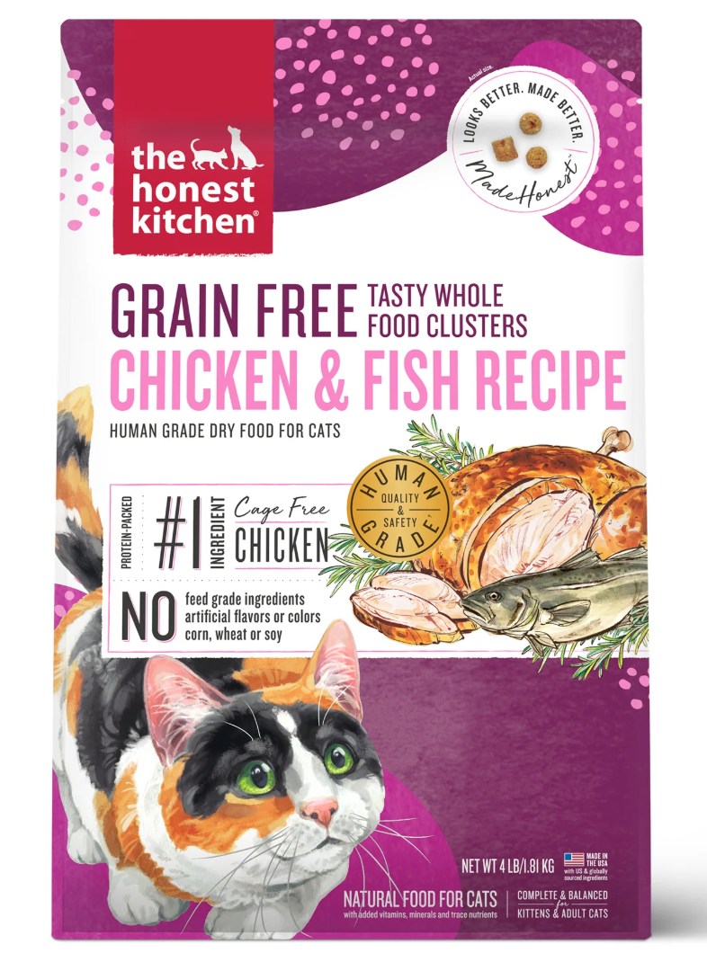 The Honest Kitchen Grain Free Chicken & Whitefish Whole Food Clusters for Cats