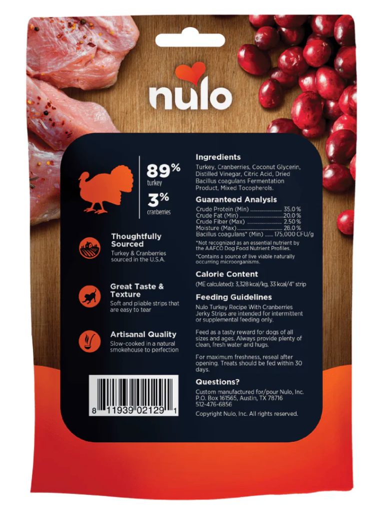 Nulo Jerky Strips Turkey With Cranberries Recipe