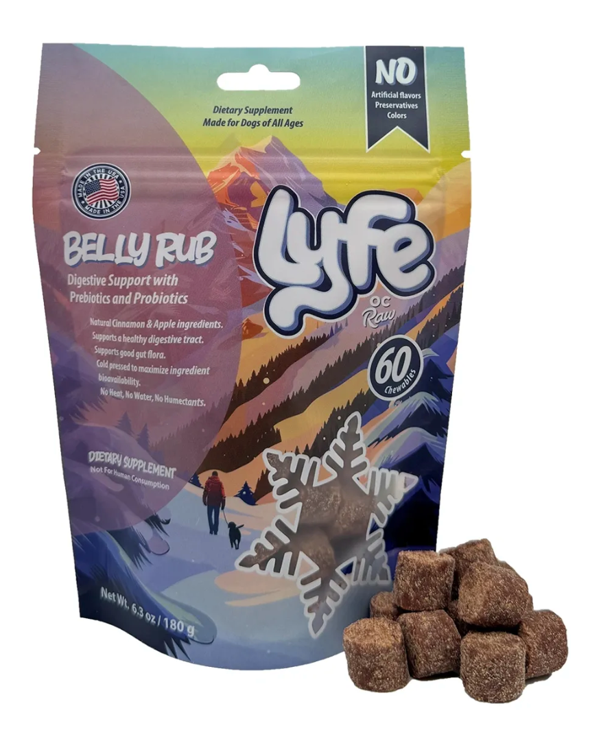 OC Raw Lyfe Cold Press Belly Rub Digestive Support w/ Prebiotics & Probiotics