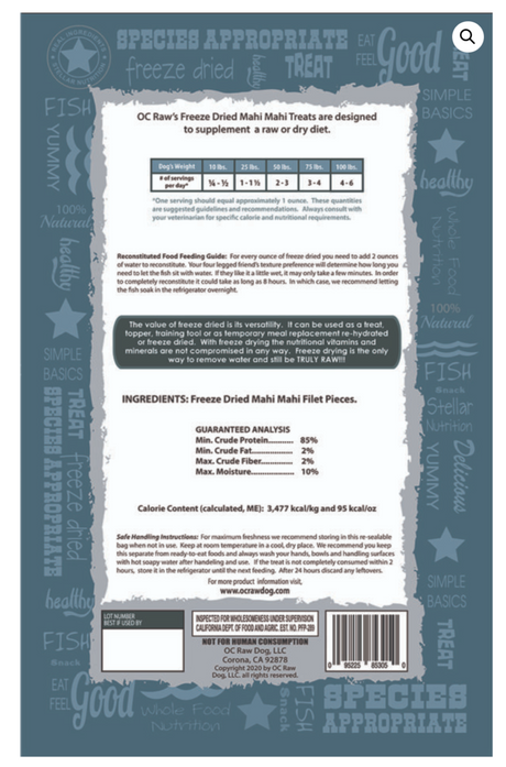 OC Raw Minnows Freeze Dried Dog Treats, 3.2OZ