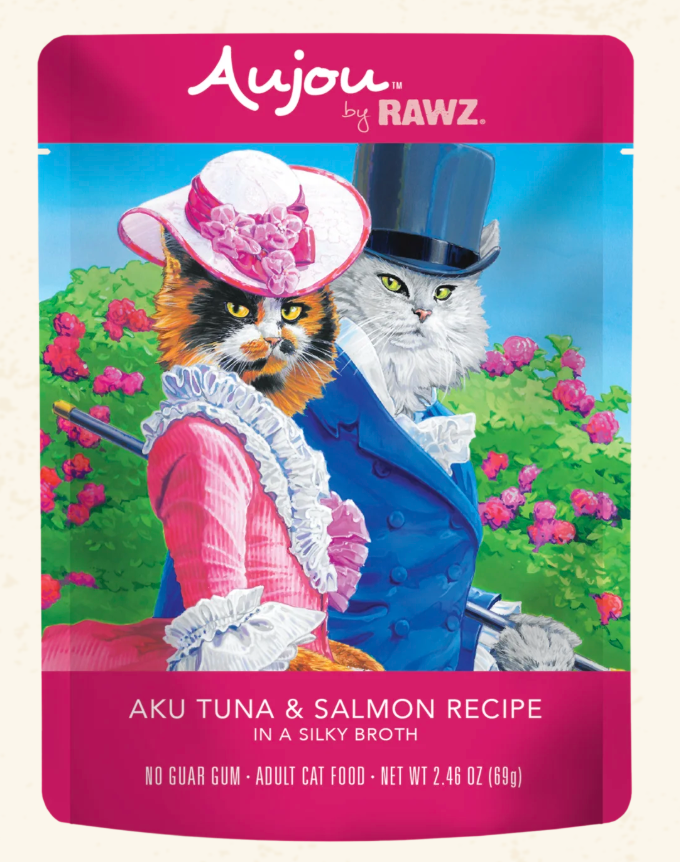 RAWZ Aujou Aku Tuna & Salmon Recipe Cat Food 2.46OZ