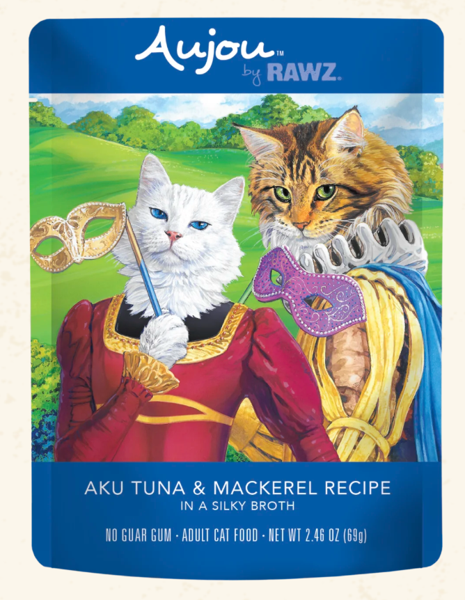 RAWZ Aujou Aku Tuna & Mackerel Recipe Cat Food 2.46OZ