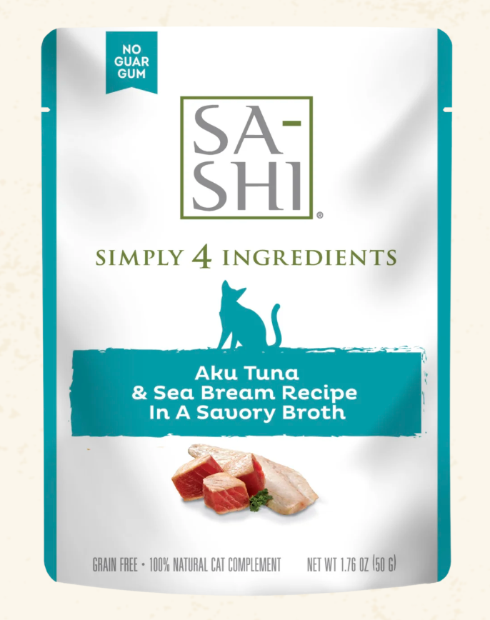 RAWZ Sa-Shi Aku Tuna & Sea Bream Cat Food Recipe in Savory Broth 1.76OZ