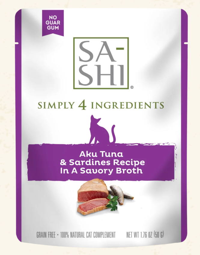 RAWZ Sa-Shi Aku Tuna & Sardines Cat Food Recipe in Savory Broth 1.76OZ