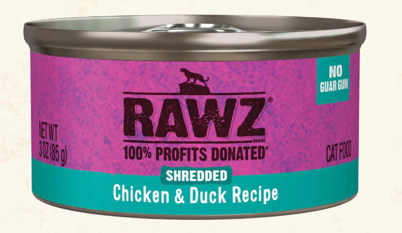 RAWZ Shredded Chicken & Duck Cat Food Recipe 3OZ
