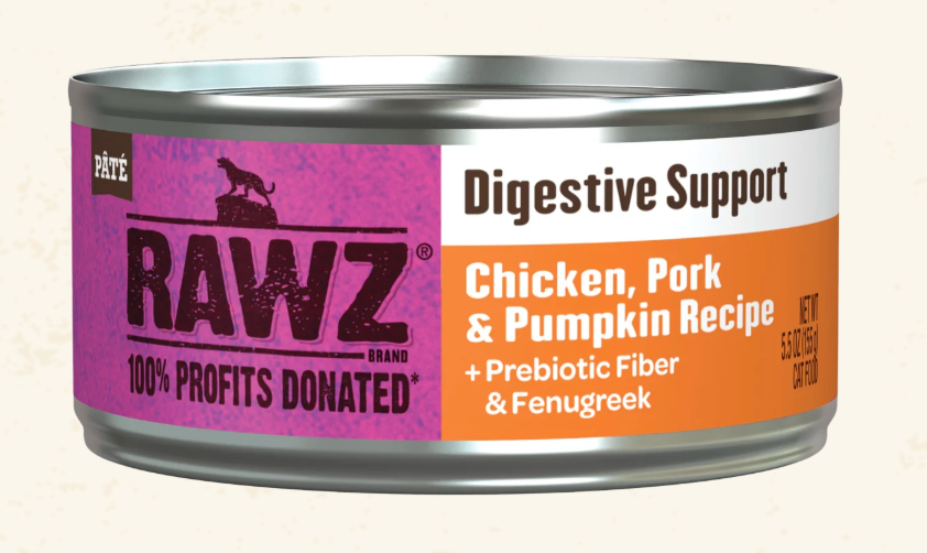 RAWZ Digestive Support Chicken, Pork & Pumpkin Recipe Cat Food 5.5OZ