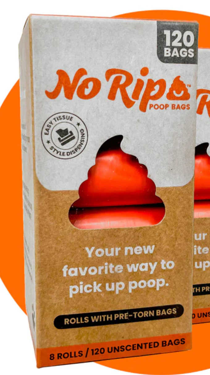 No Rip Poop Bags • 8 Rolls Count, 120 Bags