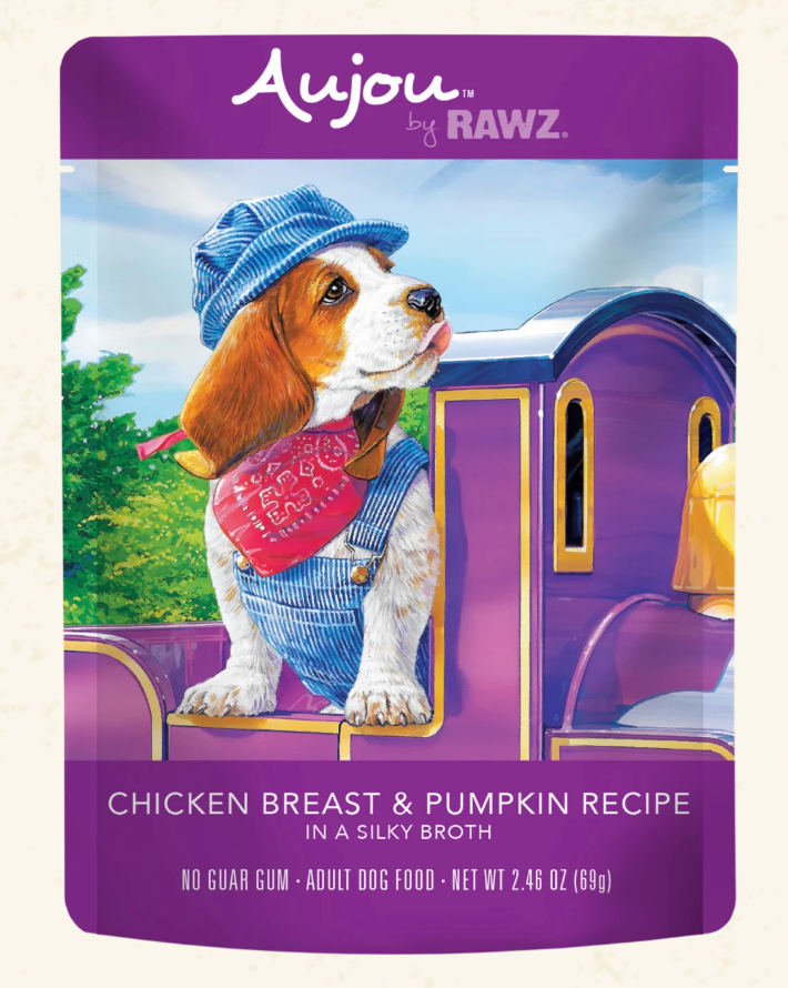 RAWZ Aujou Chicken Breast & Pumpkin Recipe Dog Food 2.5OZ