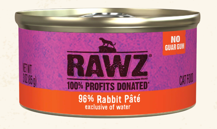 RAWZ 96% Rabbit Pate Cat Food