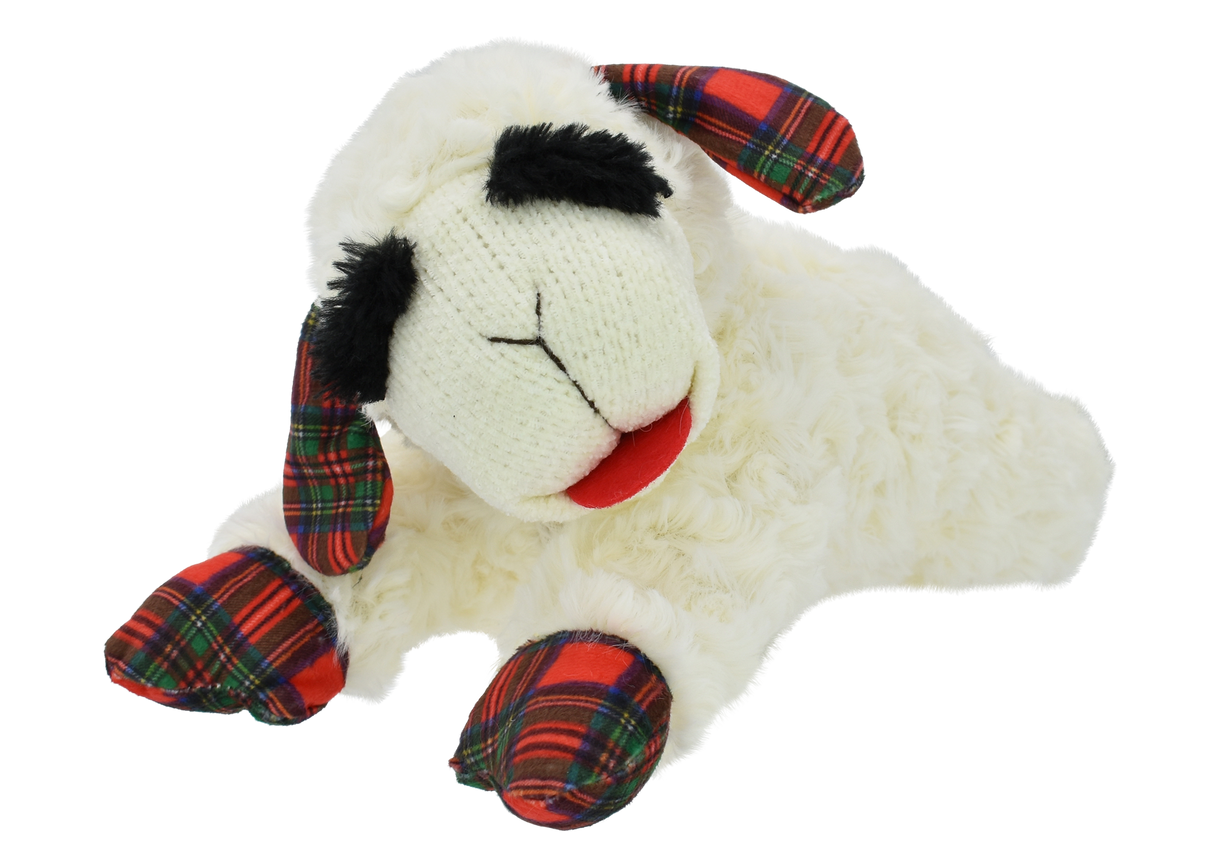 MULTIPET LAMB CHOP HOLIDAY PLAID 10IN