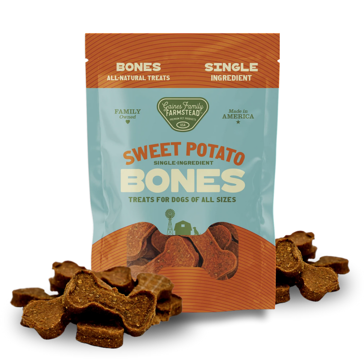 Gaines Family Farmstead Sweet Potato Bones 14OZ