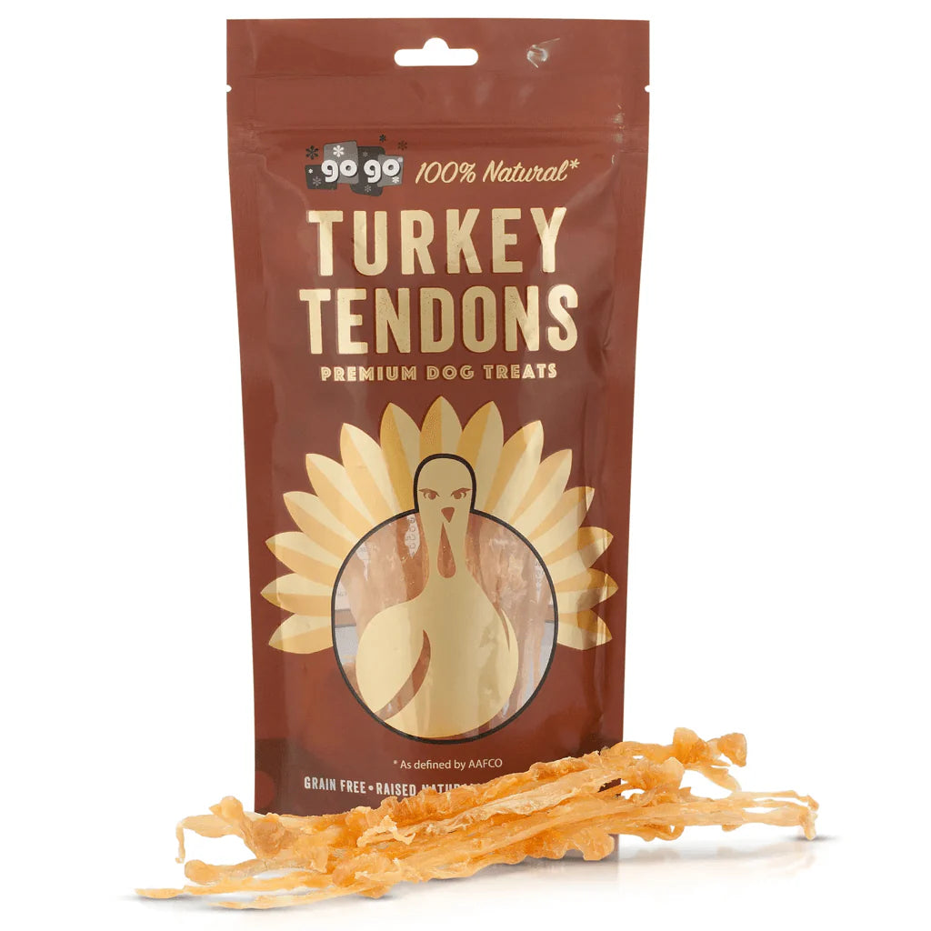 GoGo Turkey Tendon Strips Treats for Dogs