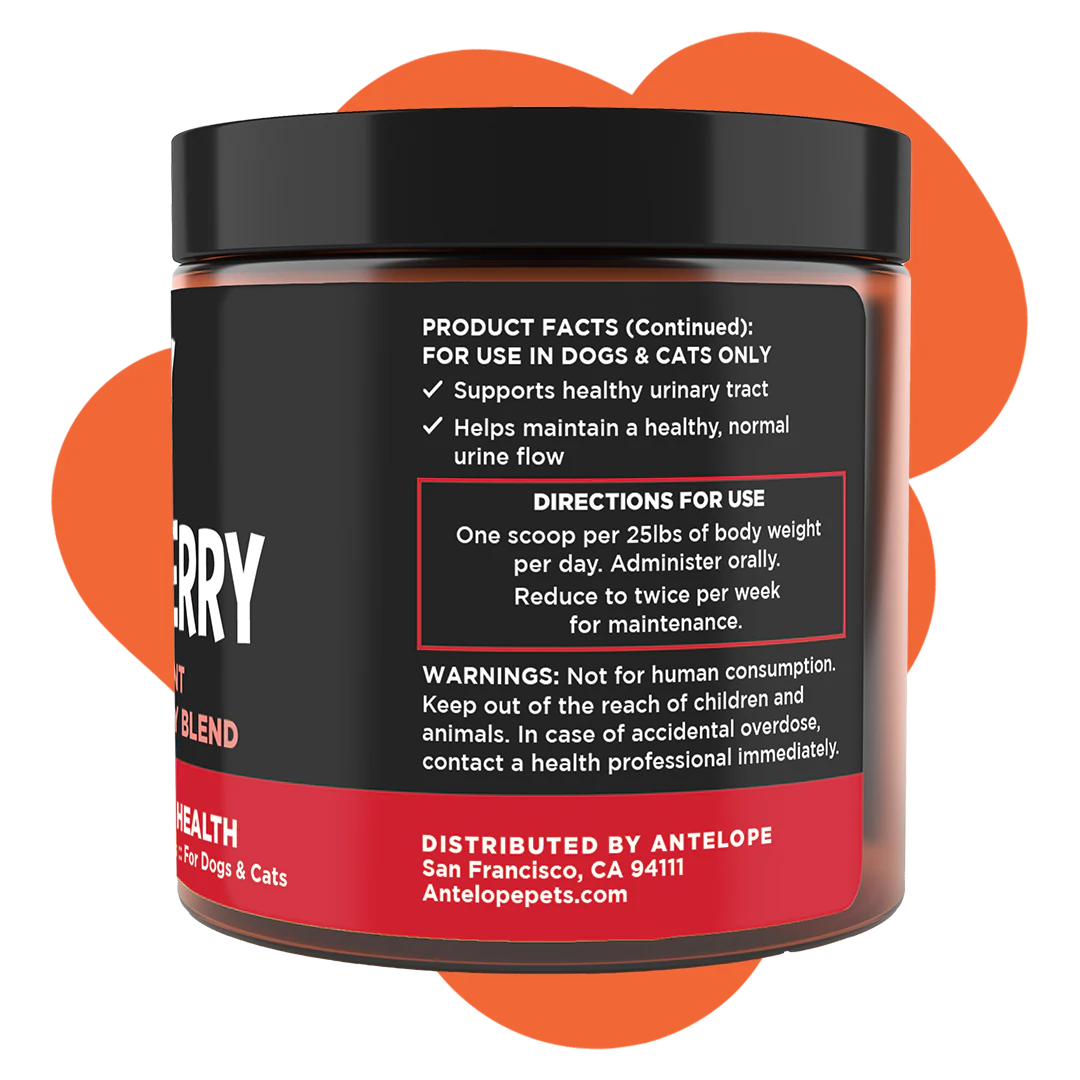 Super Snouts Urinary Berry Bladder Health Supplement for Dogs & Cats