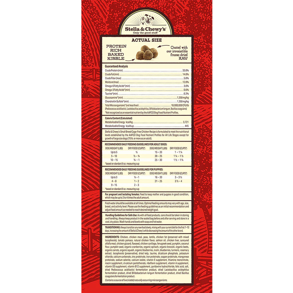 Stella & Chewy's Cage-Free Chicken Raw Coated Kibble for Small Breeds 3.5LB