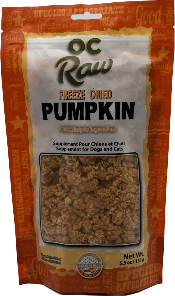 OC Raw Pumpkin ~ 5.5 oz Freeze Dried