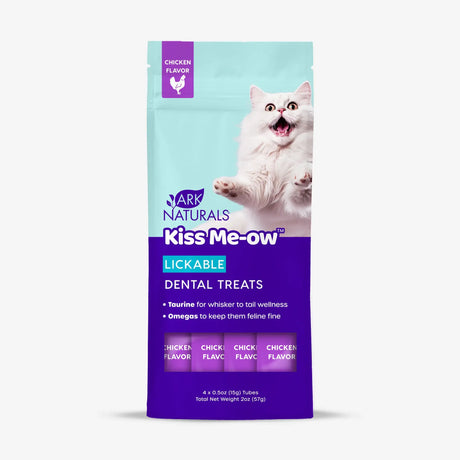ARK NATURALS CAT KISS ME-OW DENTAL LICK TREATS CHICKEN 4PK