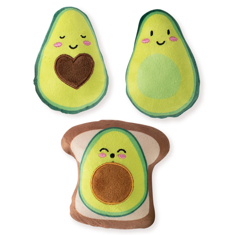 FRINGE PLUSH TOYS AVOCADO 3PC