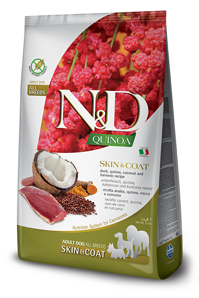 Farmina N&D Quinoa SKIN&COAT - Duck, Quinoa, Coconut and Turmeric Recipe Dog Food