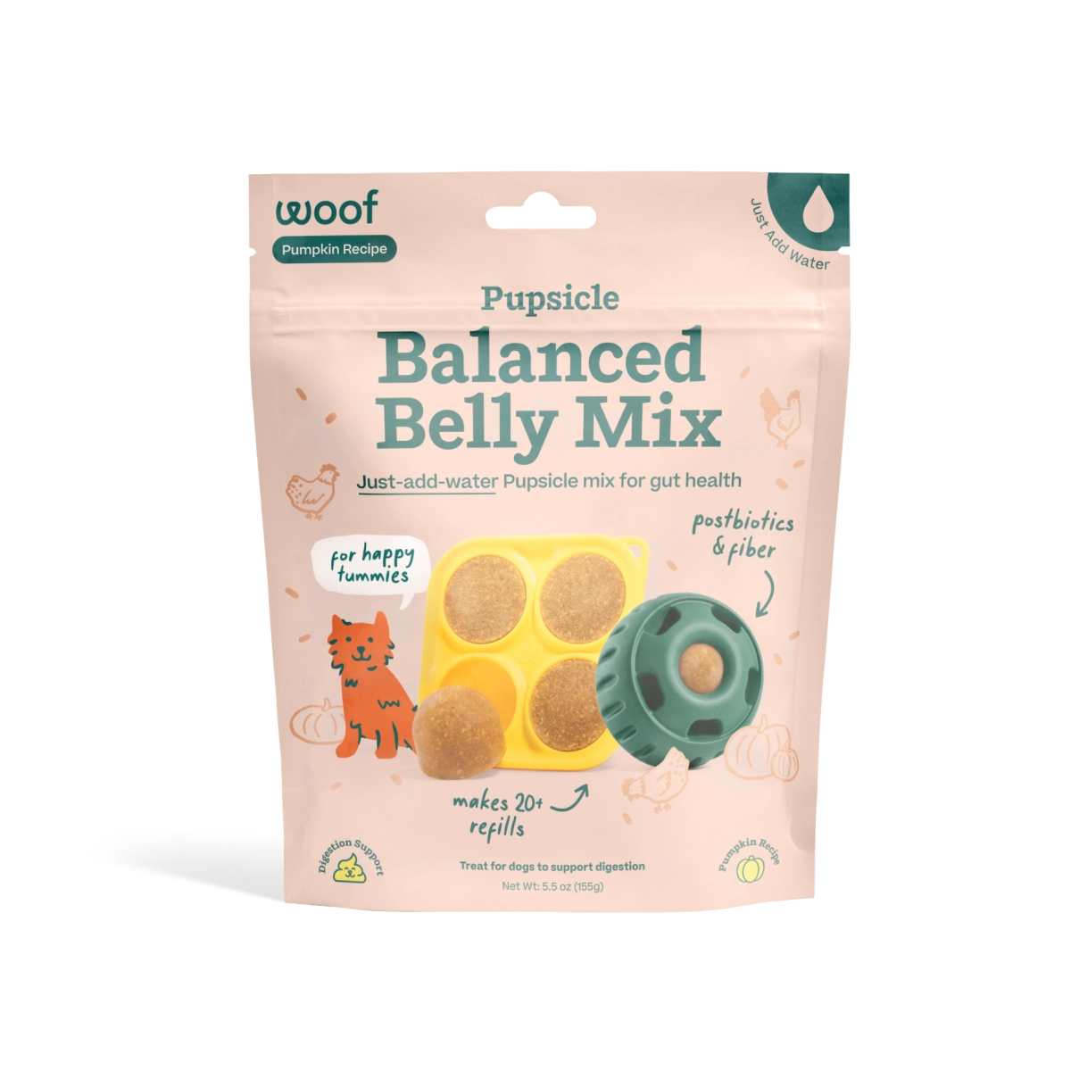 Woof Pupsicle Treat Mix Balanced Belly Lickable Dog Treat