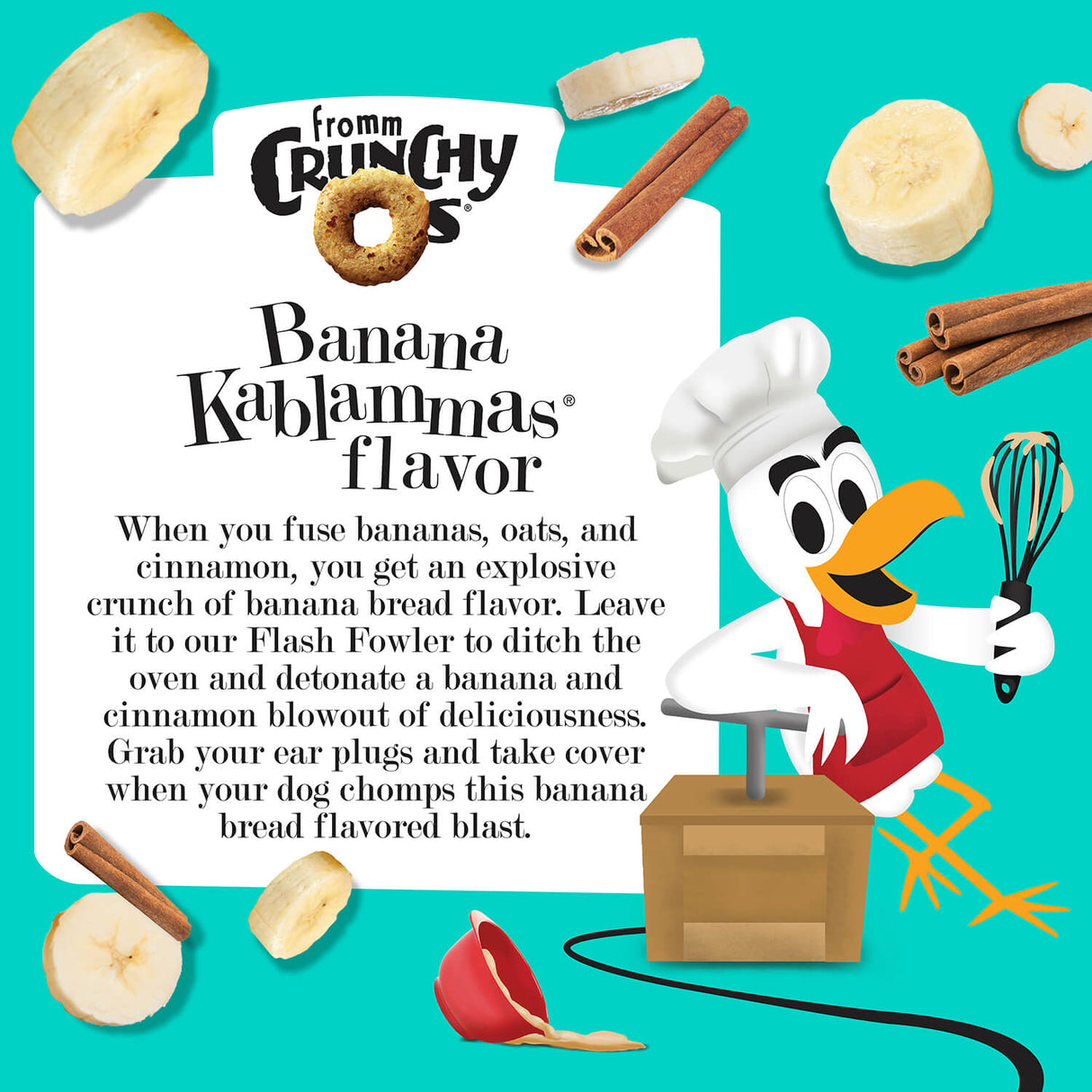 Fromm Crunchy O's Banana Kablammas Dog Treats