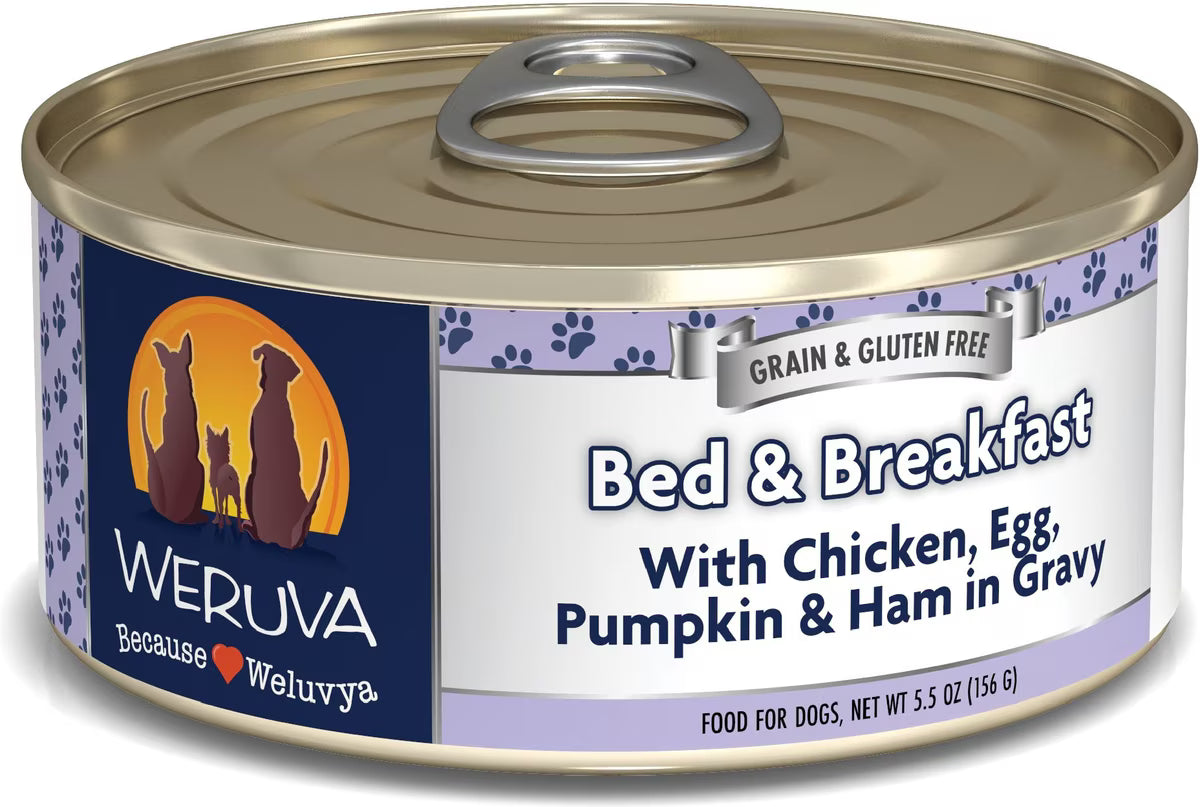 Weruva Bed & Breakfast with Chicken, Egg, Pumpkin & Ham in Gravy Dog Food