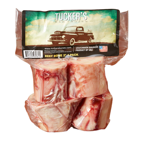 Tucker's Frozen Raw 2" Beef Bones, 4-Pack for Dogs