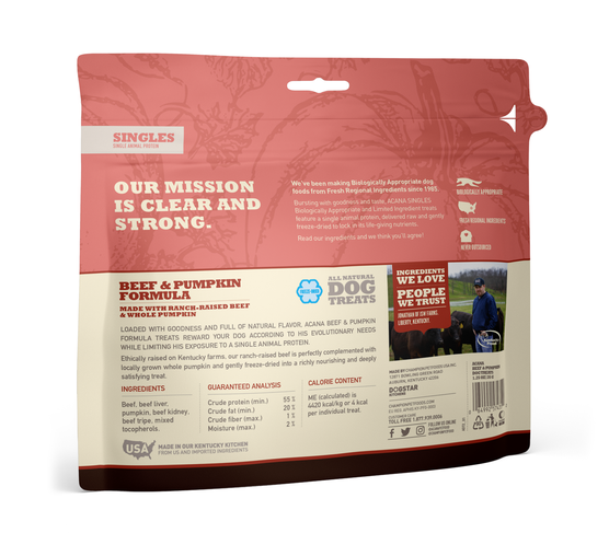 ACANA DOG TREATS BEEF AND PUMPKIN