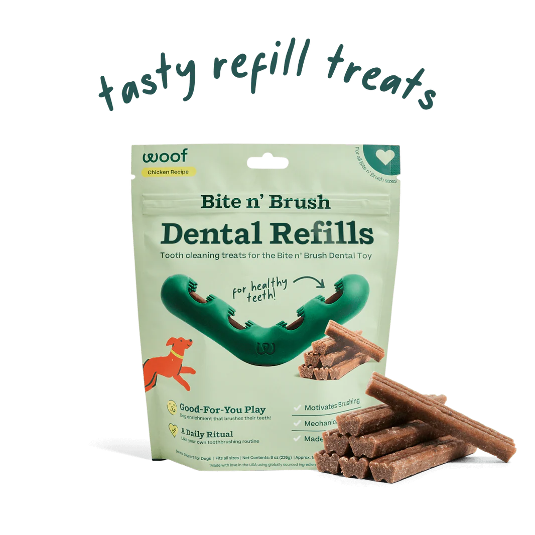 Woof Bite n' Brush Dog Dental Chew Refills