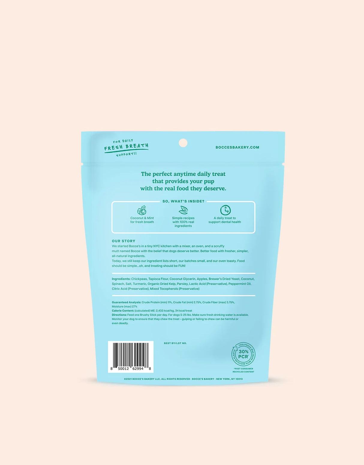 Bocce's Brushy Sticks Dental Bars for Dogs