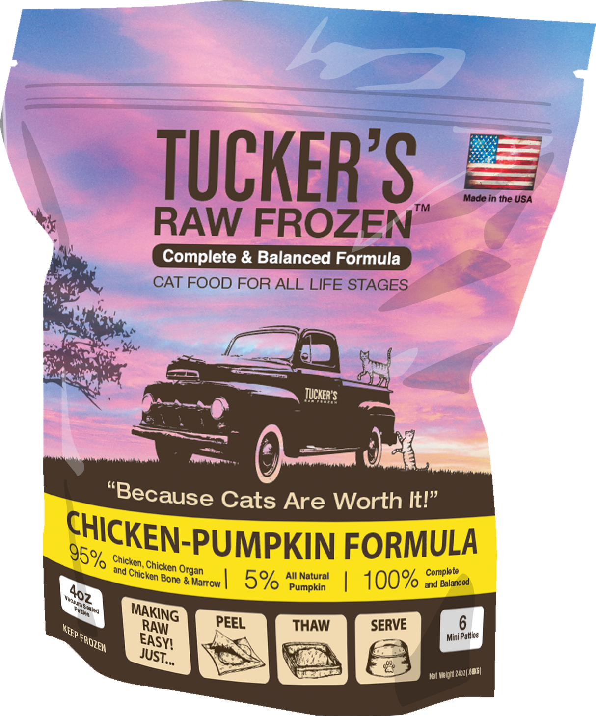 Tucker's Chicken and Pumpkin Frozen Raw Cat Food