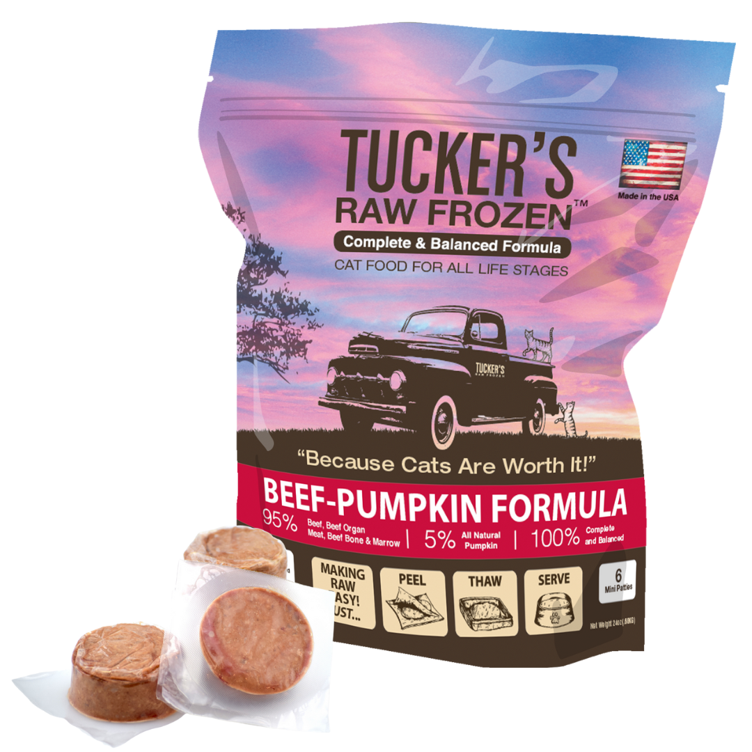 Tucker's Beef and Pumpkin Frozen Raw Cat Food