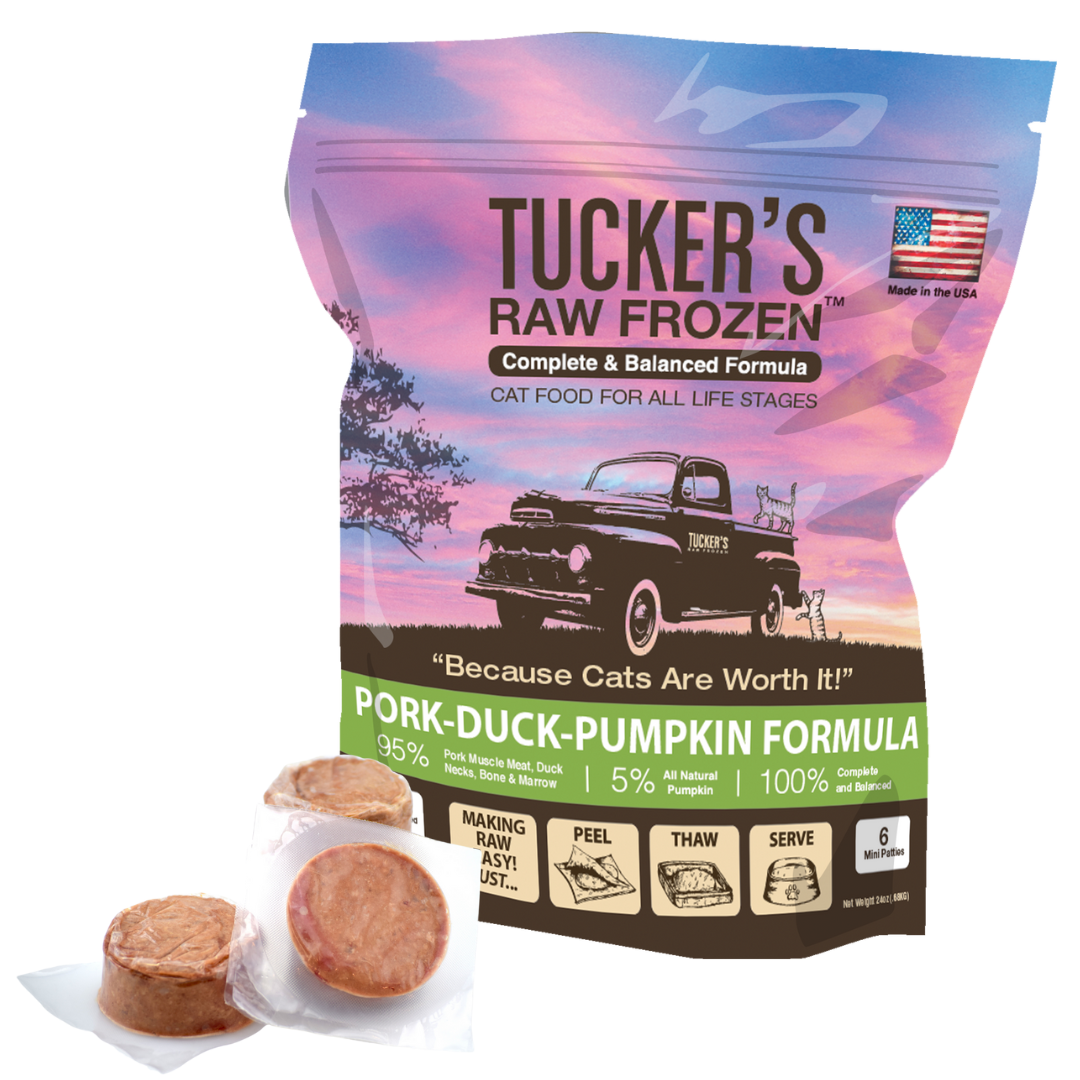 Tucker's Pork, Duck, and Pumpkin Frozen Raw Cat Food