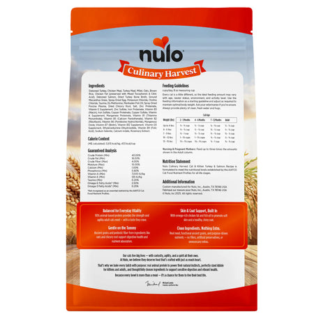 Nulo Culinary Harvest Cat & Kitten Turkey & Salmon Dry Cat Food
