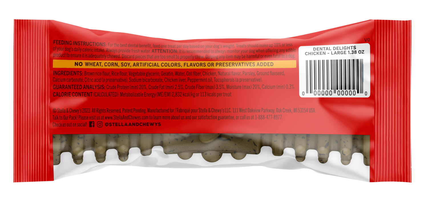STELLA AND CHEWYS DENTAL DELIGHTS LARGE