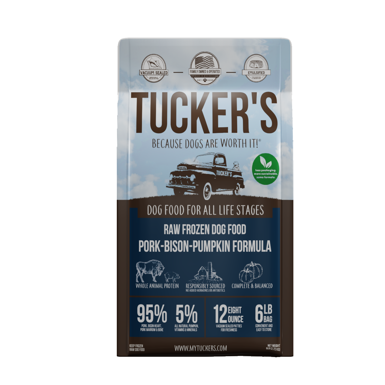 Tucker's Pork, Bison & Pumpkin Frozen Raw Dog Food