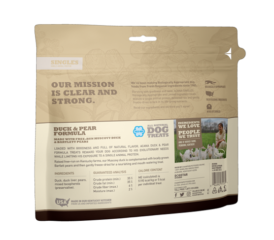 ACANA DOG TREATS DUCK AND PEAR