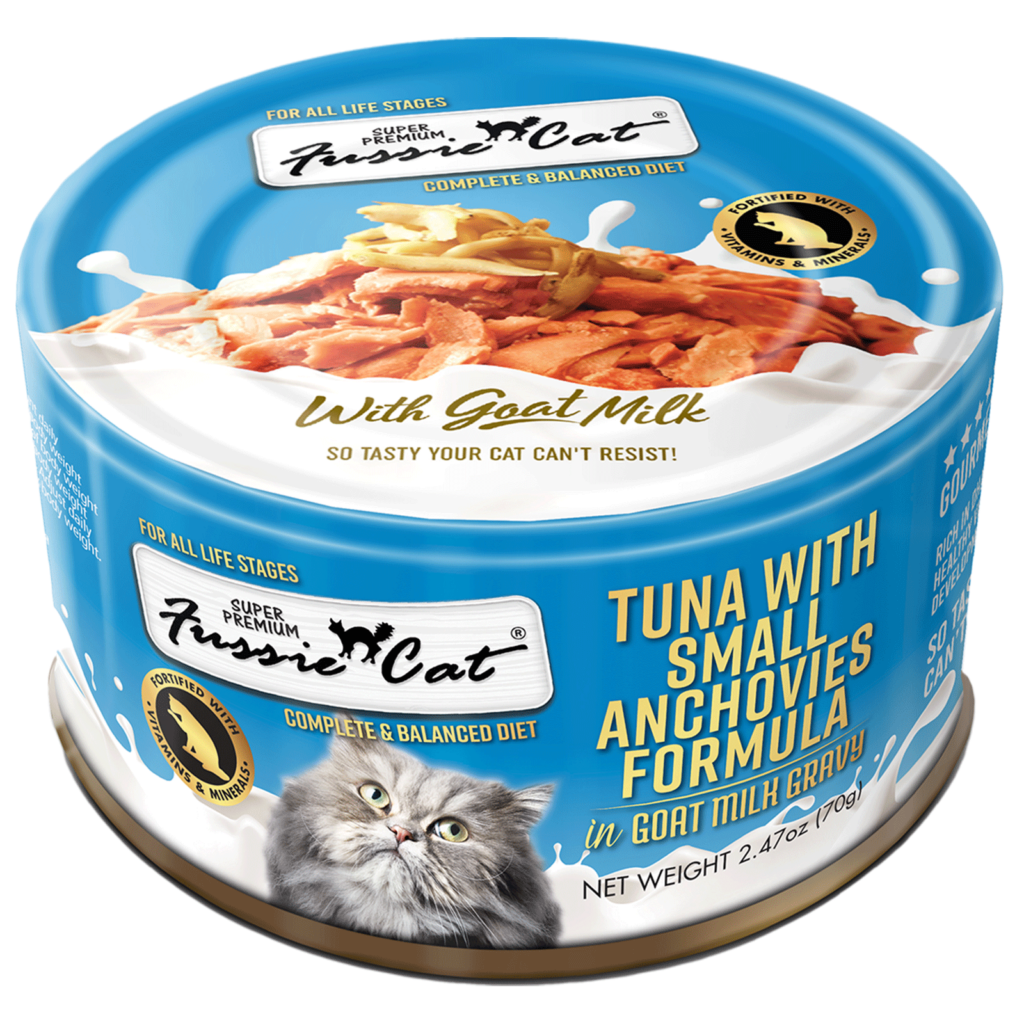 Fussie Cat Tuna with Small Anchovies Formula in Goat Milk Gravy