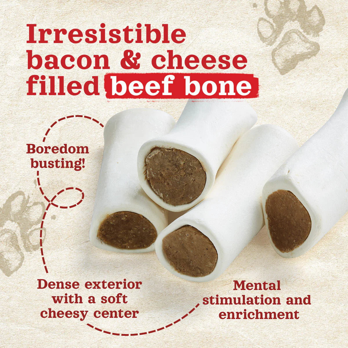 Natural Farm Bacon & Cheese Filled Bones Dog Chews