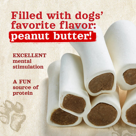 Natural Farm Peanut Butter Filled Bone Dog Chew