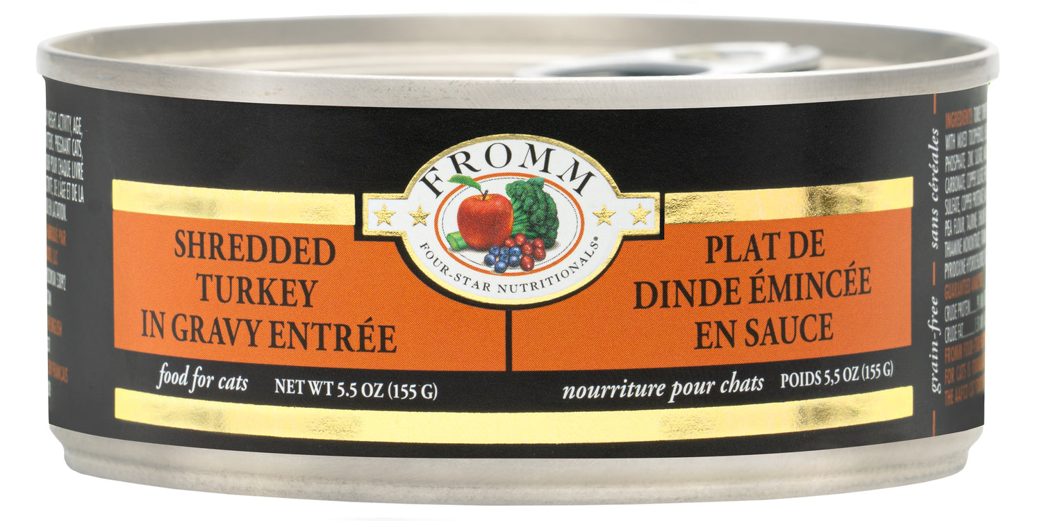 Fromm Four-Star Shredded Turkey in Gravy Entrée 5.5OZ