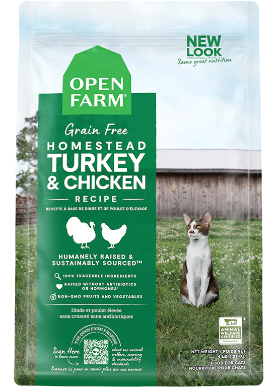 OPEN FARM Homestead Turkey & Chicken Grain-Free Cat Kibble