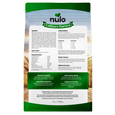 Nulo Culinary Harvest Baked Small Breed Beef, Pork & Lamb Recipe Dry Dog Food