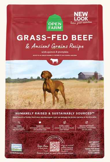 OPEN FARM Grass-Fed Beef & Ancient Grains Dog Kibble