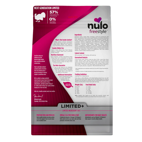 Nulo Freestyle High-Protein Kibble Limited+ Small Breed Turkey Recipe