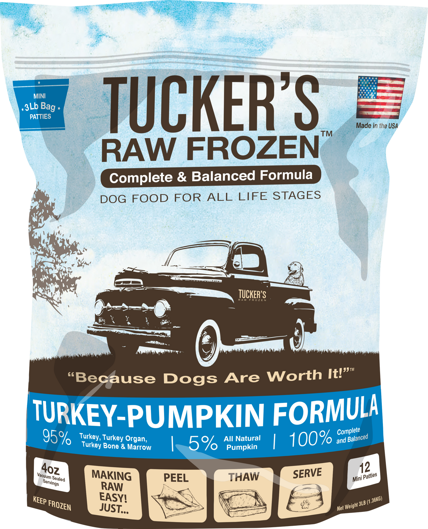 Tucker's Turkey and Pumpkin Frozen Raw Dog Food