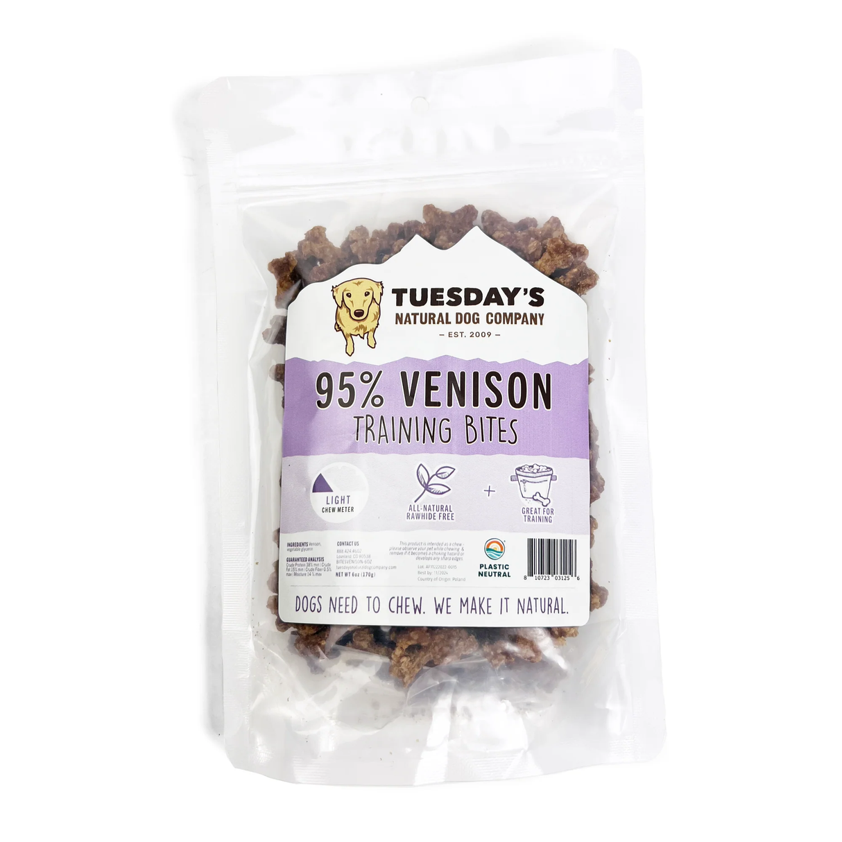 Tuesday's Natural Dog Company Training Bites - Venison