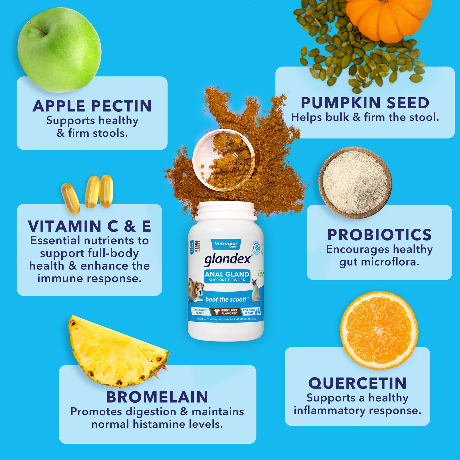 Glandex® Anal Gland Powder Supplement for Dogs & Cats