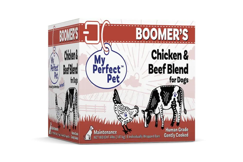 MY PERFECT PET FROZEN DOG BOOMERS CHICKEN AND BEEF 4LB