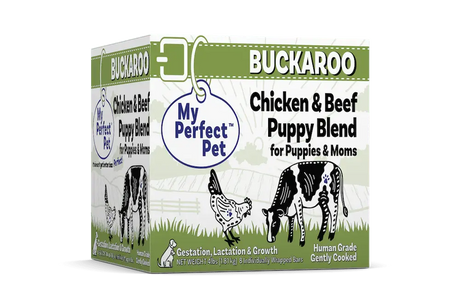 MY PERFECT PET FROZEN DOG BUCKAROO CHICKEN AND BEEF PUPPY 4LB