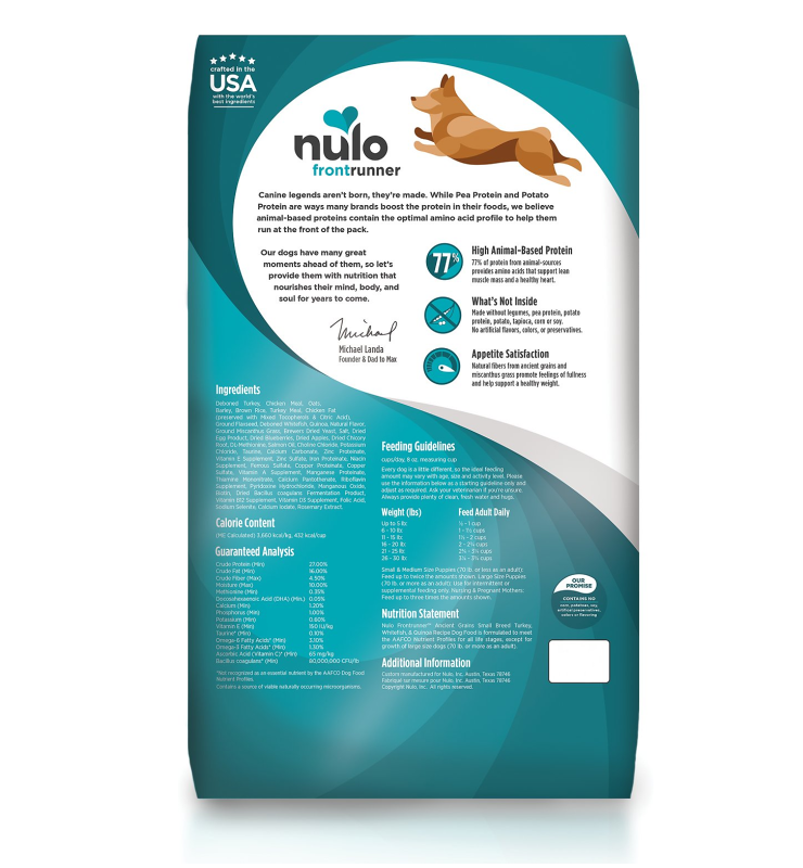 NULO FRONTRUNNER SMALL BREED TURKEY AND WHITEFISH